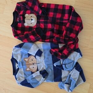 Carter's sleepers, lot of 2, 3-6 months, euc